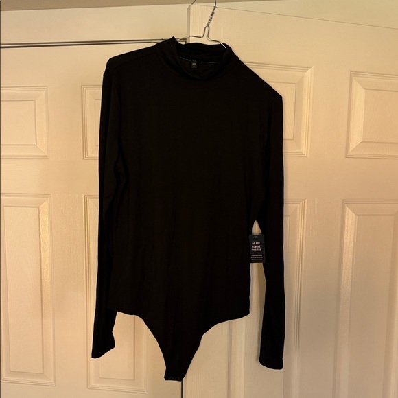 Express Tops - Express NWT Black Long-Sleeve Mock Neck Bodysuit